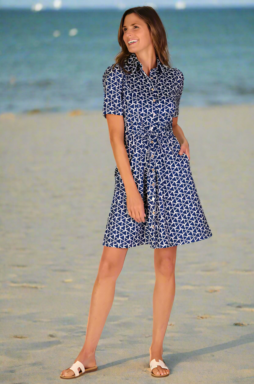 LUNDON NAVY FLAG DRESS & SHORT SET