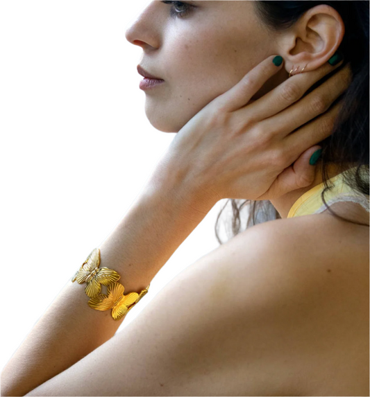 BUTTERFLY CHAIN CUFF BRACELET
