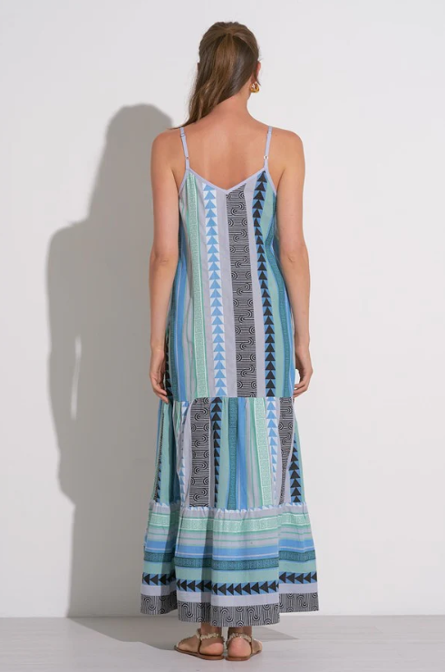 YOLANDA'S MAXI SPAGHETTI STRAP TIERED DRESS