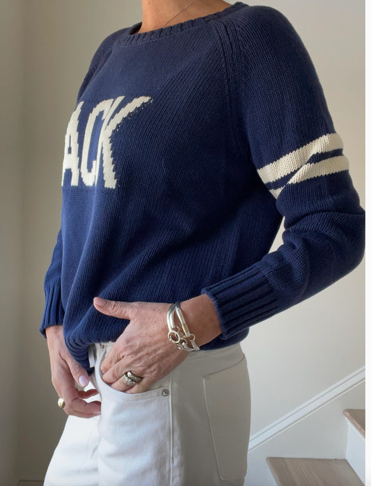 NANTUCKET "ACK" CAMPUS STRIPED SWEATER