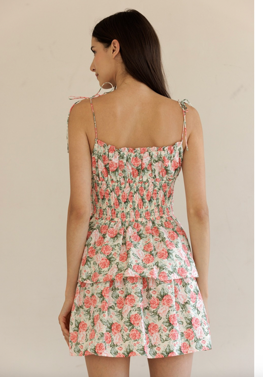ROSE BLOOMING MINI DRESS