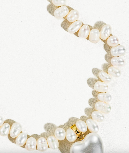 SIREN HEART PEARL NECKLACE