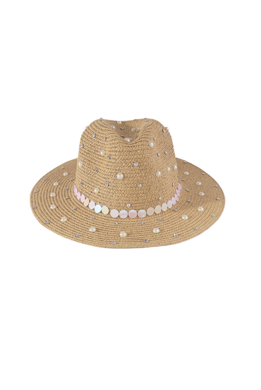 FEDORA RHINESTONE SUN HAT