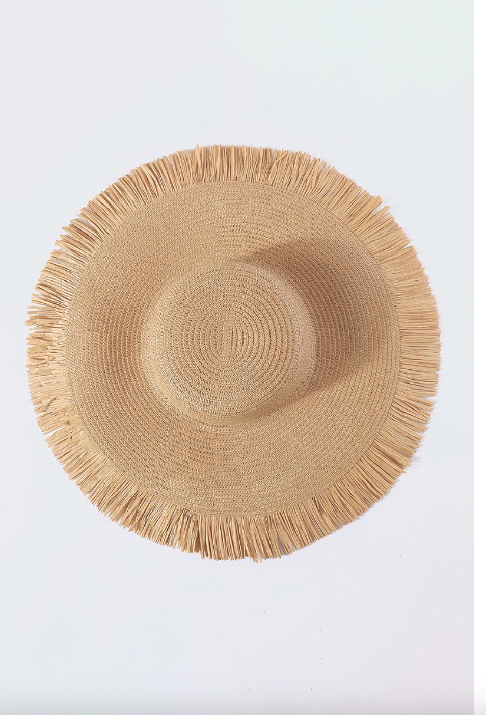 RAFFIA FRINGE HAT