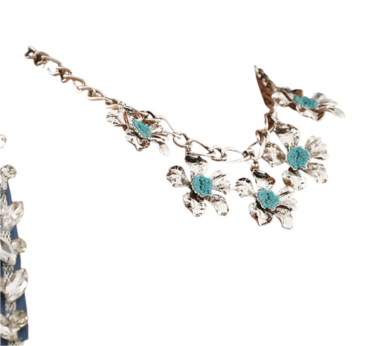 VINTAGE FLOWER PENDANT NECKLACE