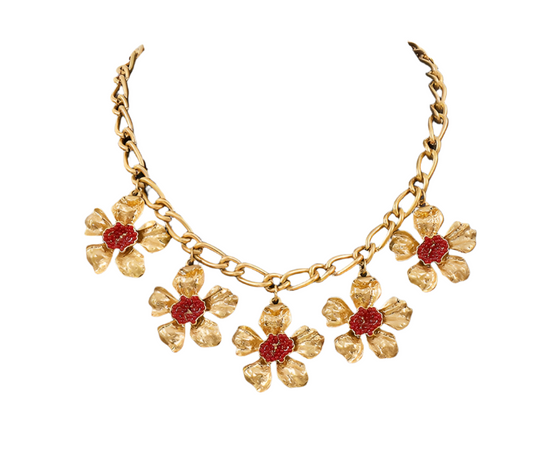 GOLD VINTAGE PENDANT NECKLACE