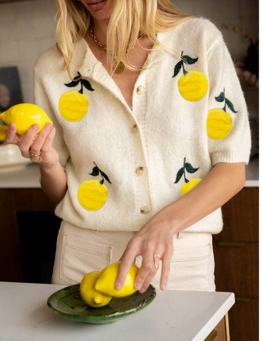 ITS' A LEMON WORLD CARDIGAN SWEATER