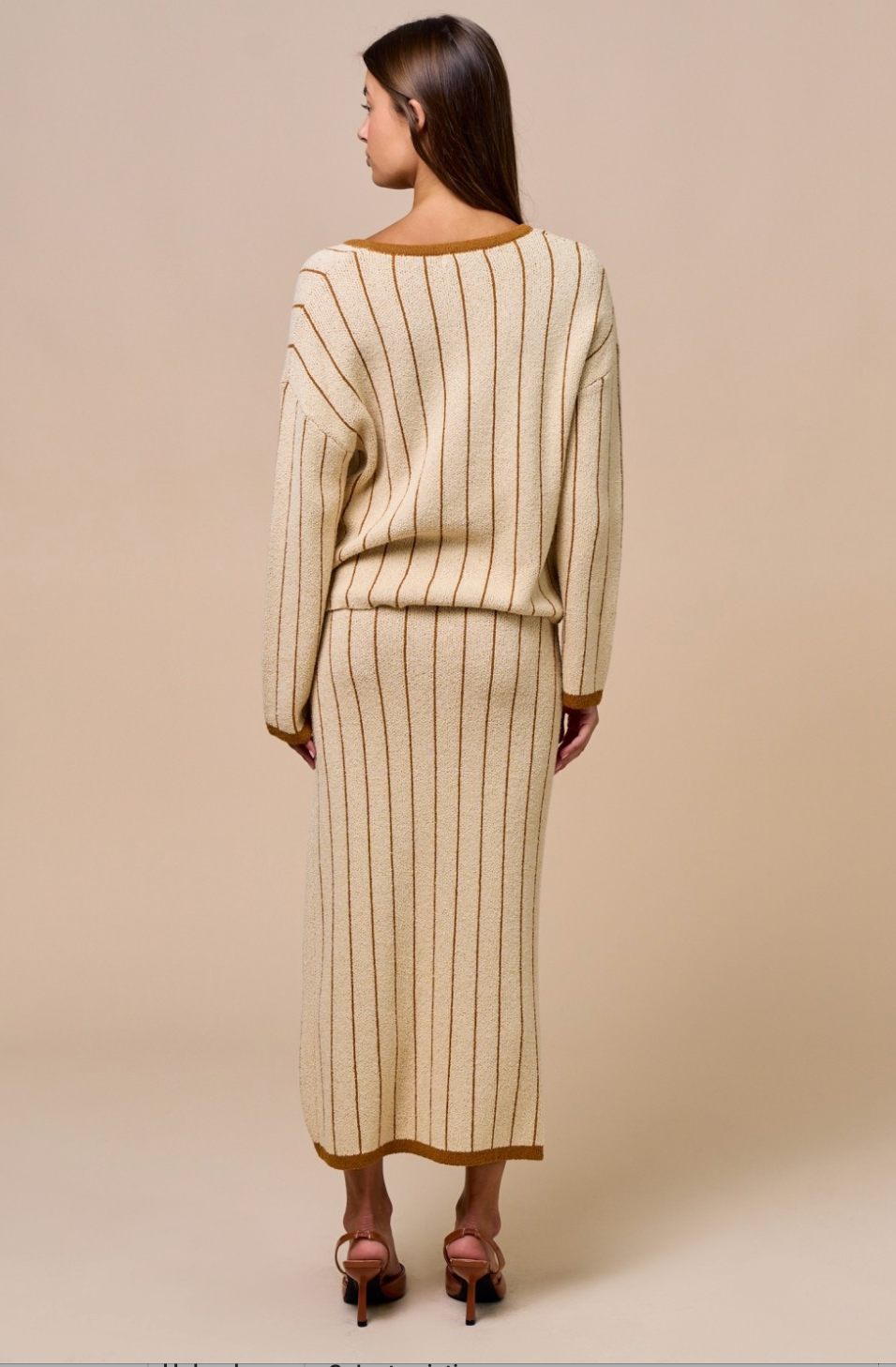 MATCHSTICK KNIT 2 PIECE TOP AND SKIRT SET