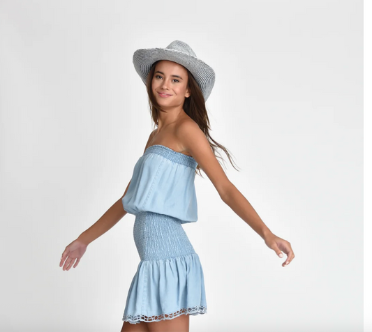 TENCEL DENIM MINI DRESS