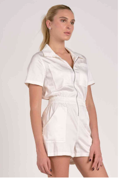 ZIPPER UP ROMPER SHORT SET