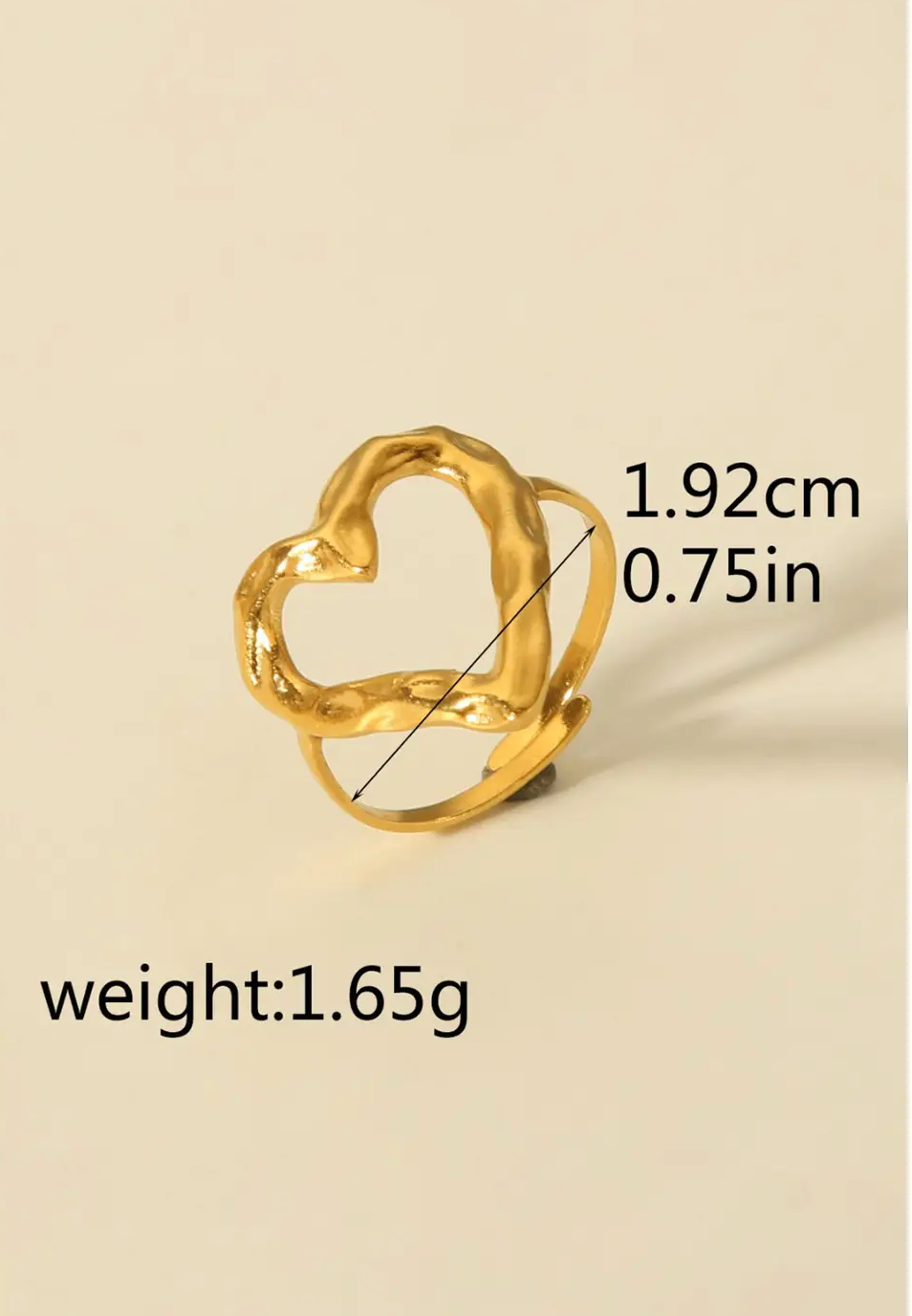 PLATED HEART RING
