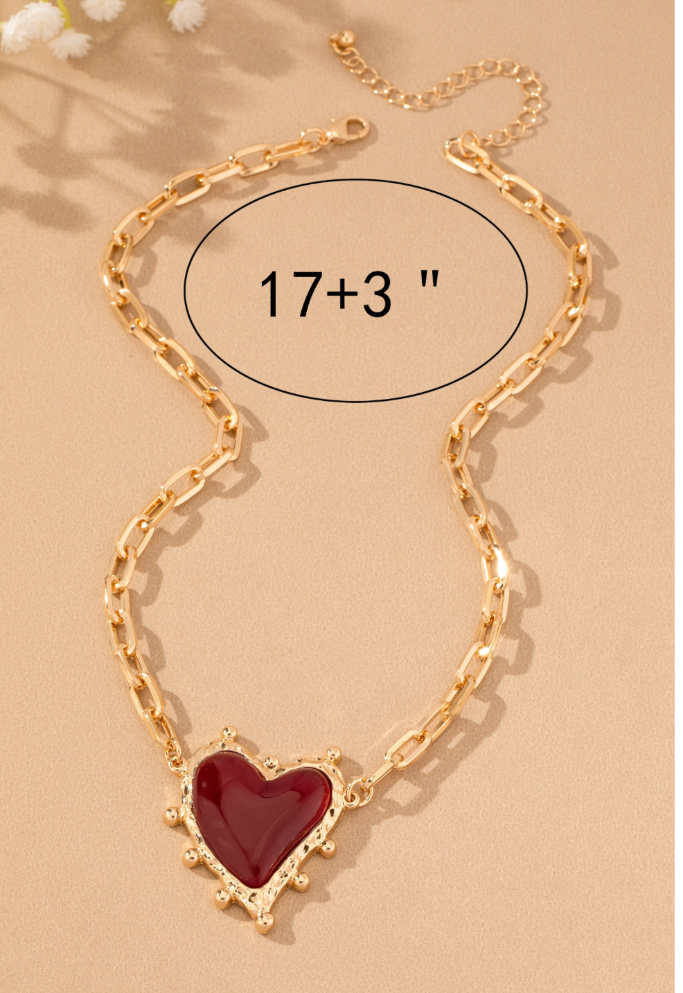 ENAMEL HEART NECKLACE