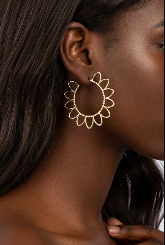 OPEN FLOWER EARRINGS