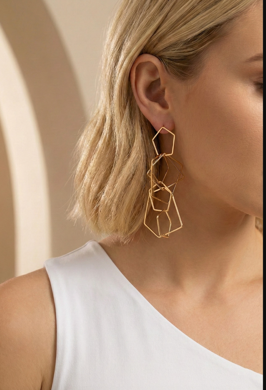 GEO TRIANGLE EARRINGS