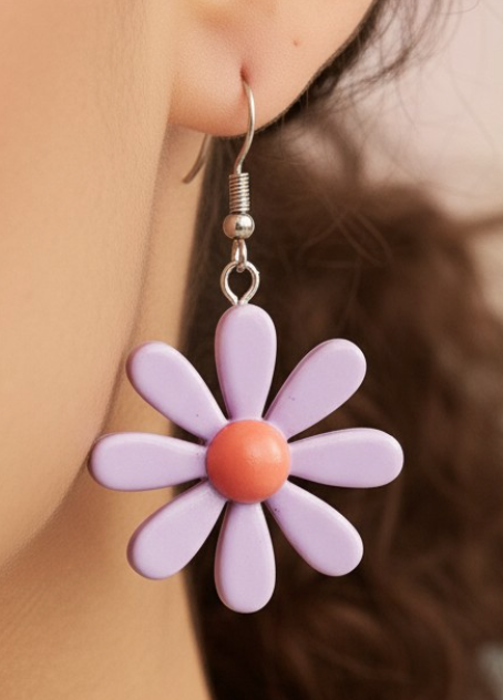 DAISY FLOWER DROP EARRINGS