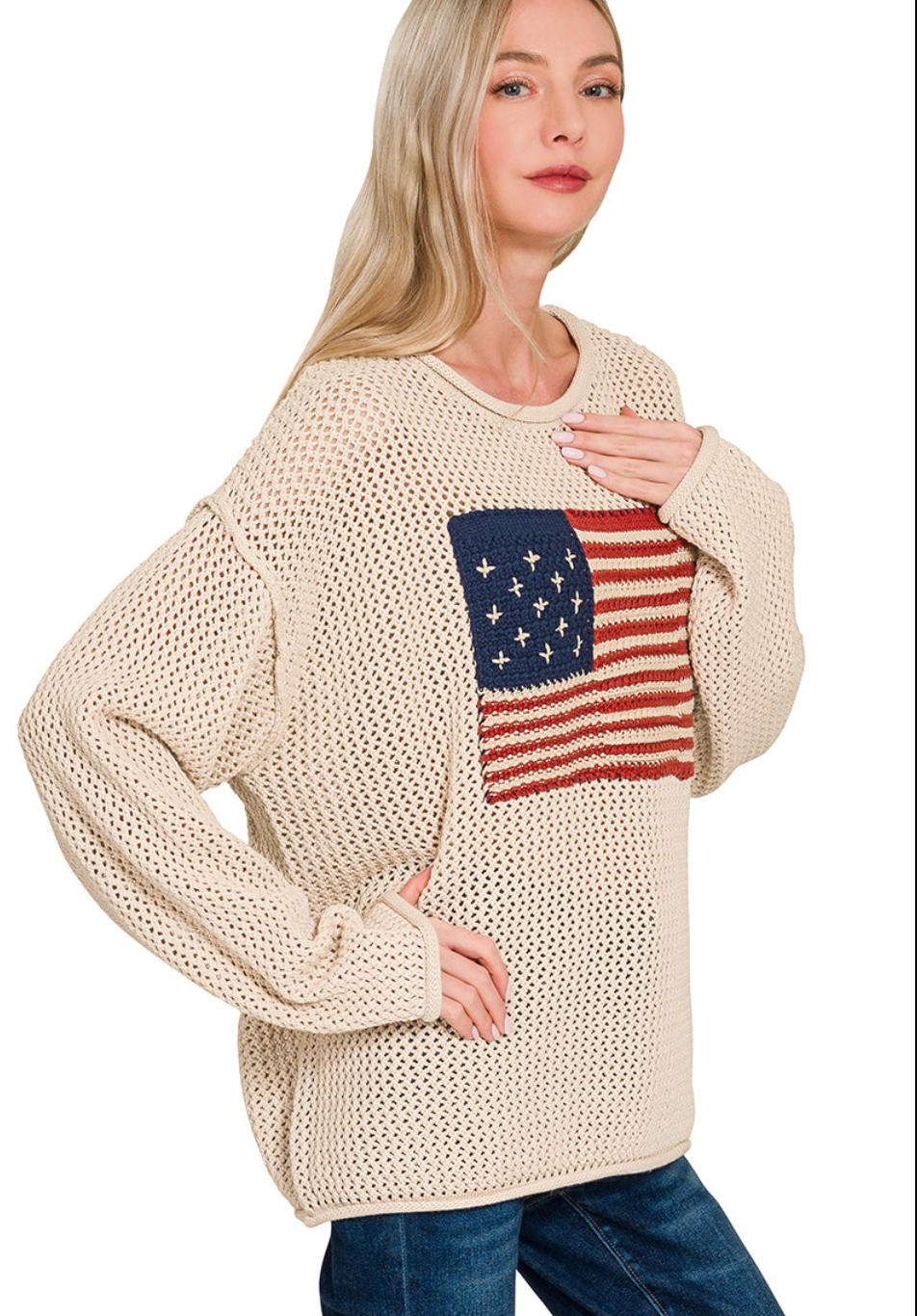 US OLYMPIC FLAG SWEATER