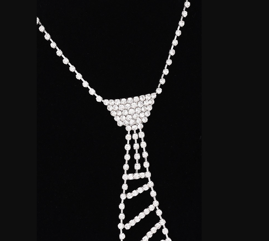 NECKTIE CRYSTAL NECKLACE