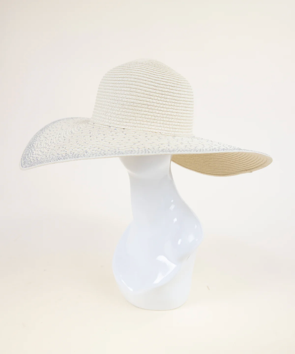 FAUX DIAMONT STRAW HAT
