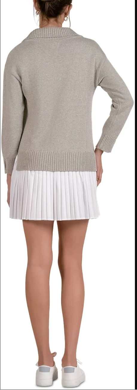 MIXED MEDIA SHORT DRESS