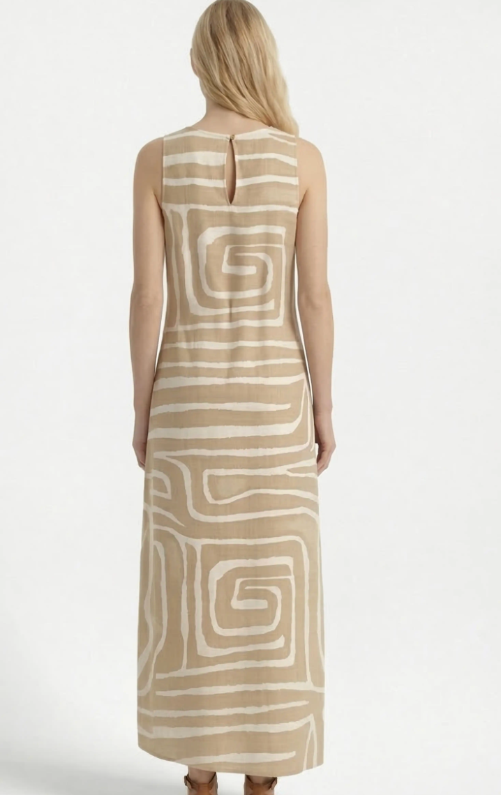 IGUAZU PRINTED CALI HALTER DRESS