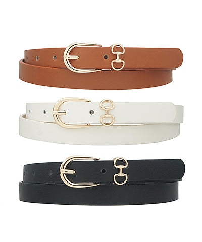 HORSEBIT ACCENT SKINNY BELT