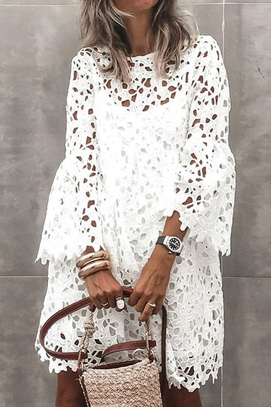 LACE TWEED DRESS
