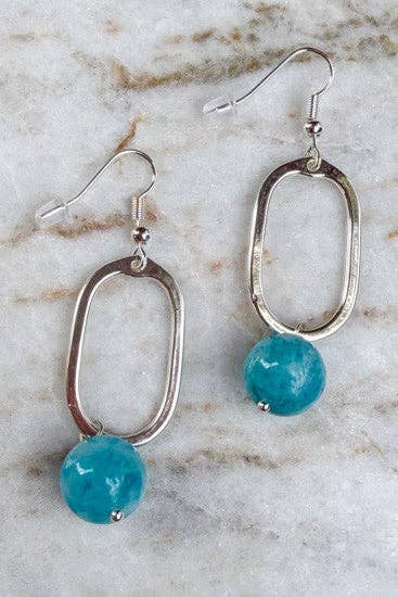 Blue Sky Silver Earrings