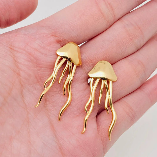 GOLDEN JELLYFISH EARRINGS
