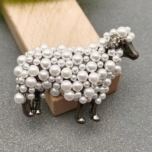 PEARL SHEEP BROOCH