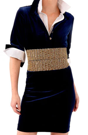 SHEA BEADED AND SEQUIN ADJUSTABLE BELT