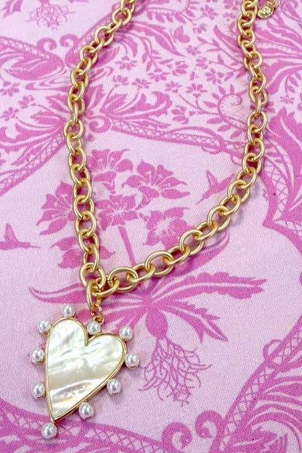 Spotted Heart Short Necklace