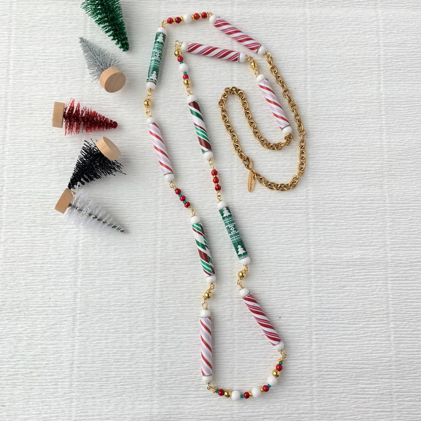 CANDY CANE STICK NECKLACE