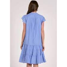 LUCILLE'S BUTTON DOWN RUFFLE MINI DRESS