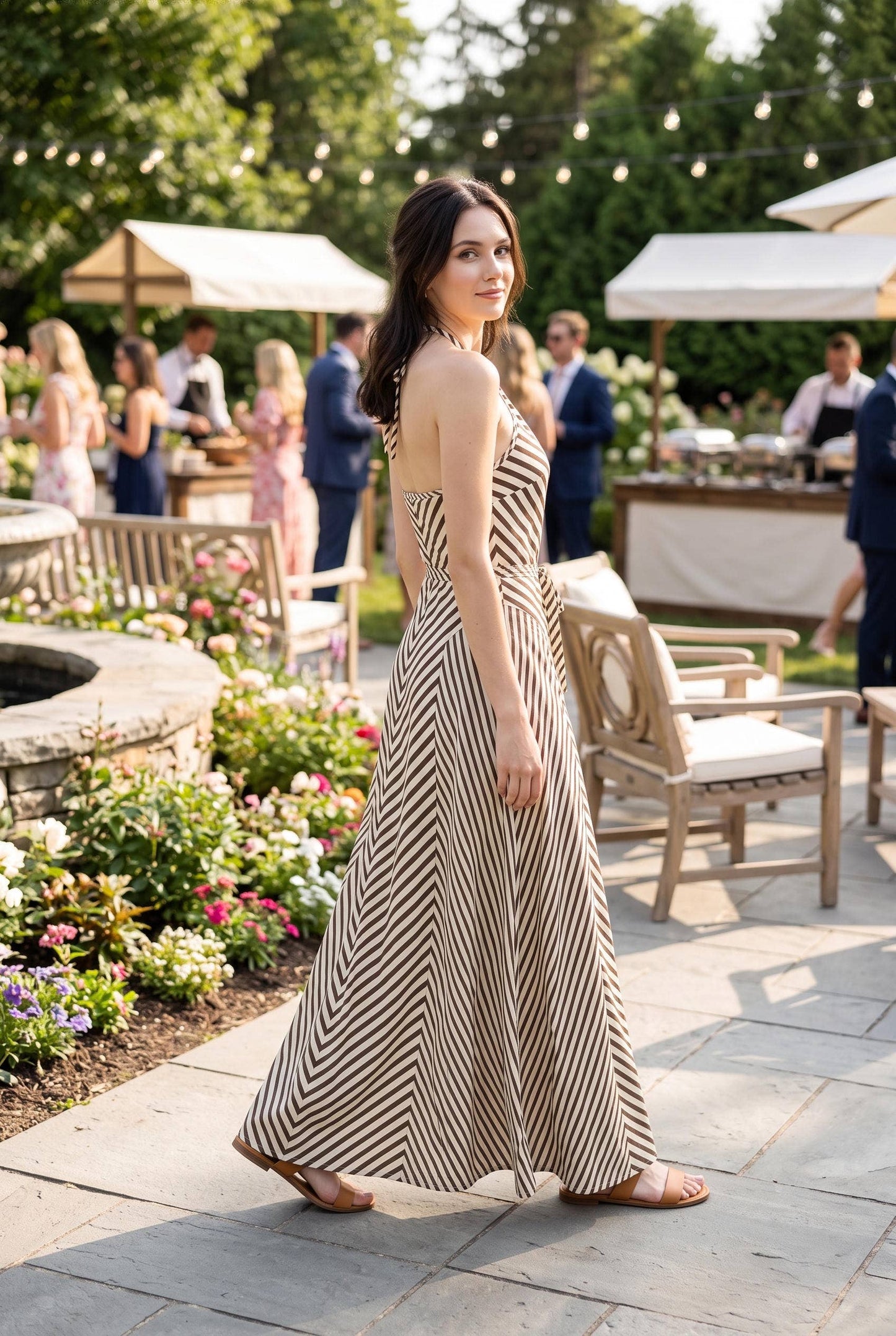 DIAMONA HALTER DRESS