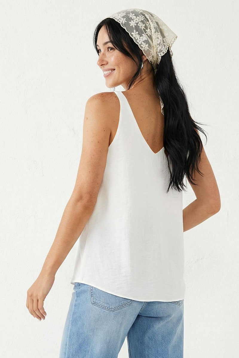 ABBY TWISTED FLOWERET TANK TOP