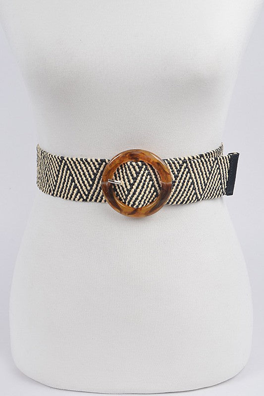 TRIANGLE STRIPED BUCKLE BELT