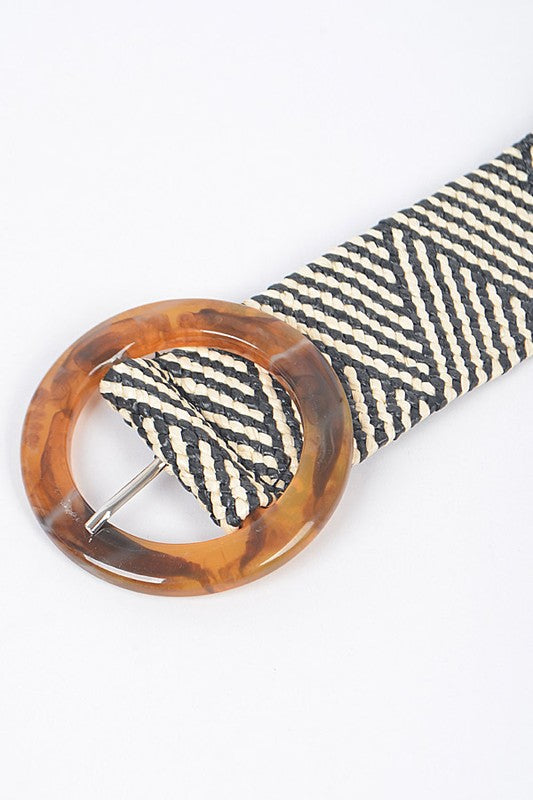 TRIANGLE STRIPED BUCKLE BELT