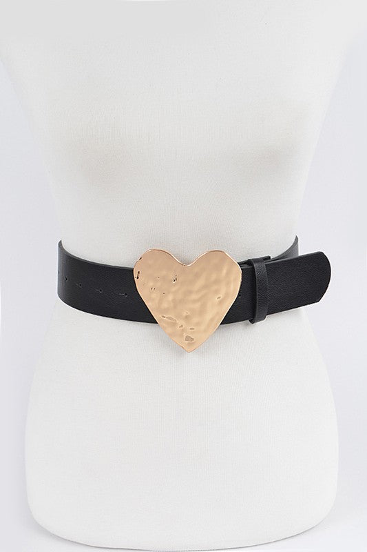 HAMMERED HEART SHAPE BELT