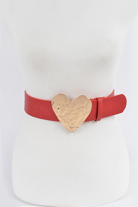 HAMMERED HEART SHAPE BELT