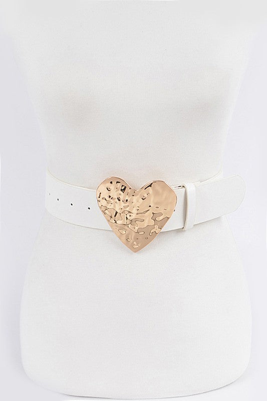 HAMMERED HEART SHAPE BELT