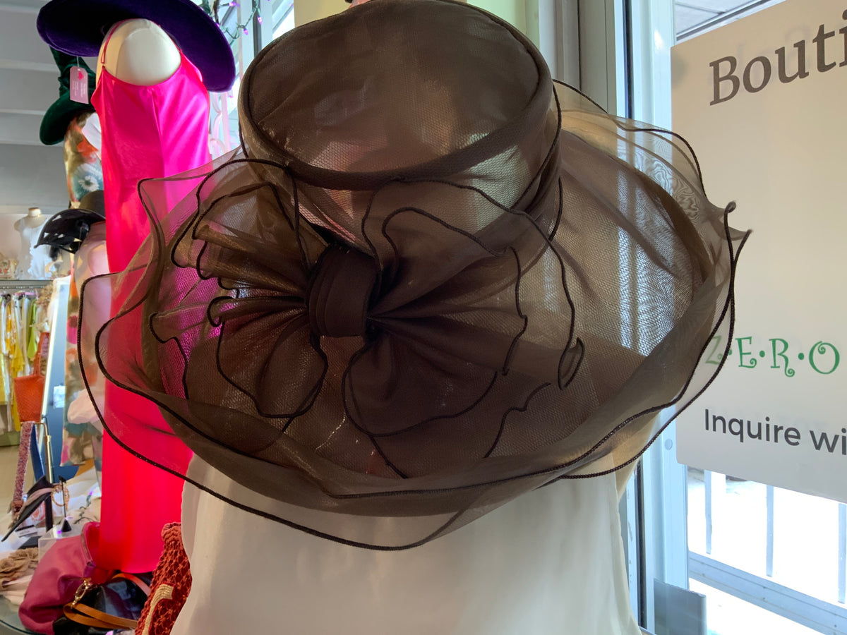 SUNDAY CHOCOLATE RIBBONED HAT