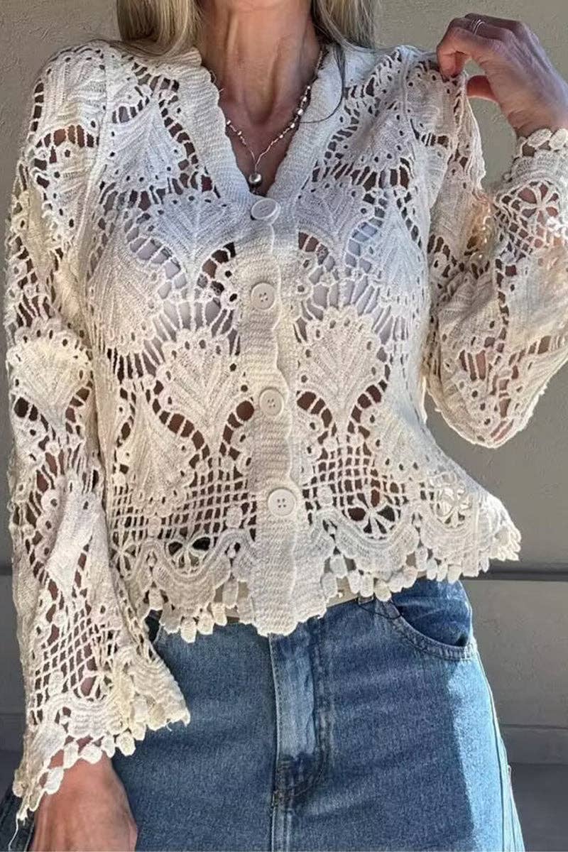 SEASHELL CROCHET CARDIGAN