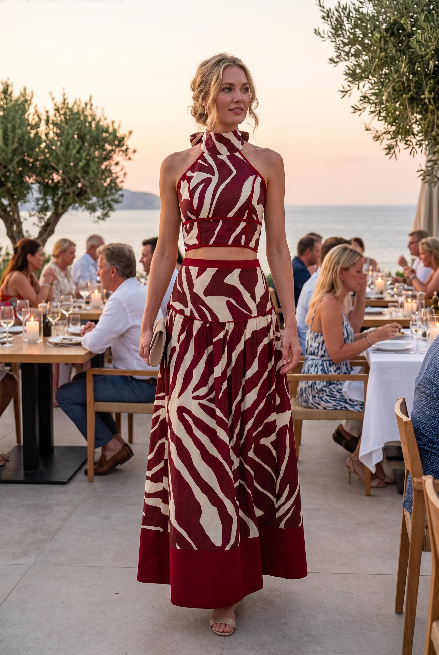 SUDAN ZEBRA TOP & SKIRT SET
