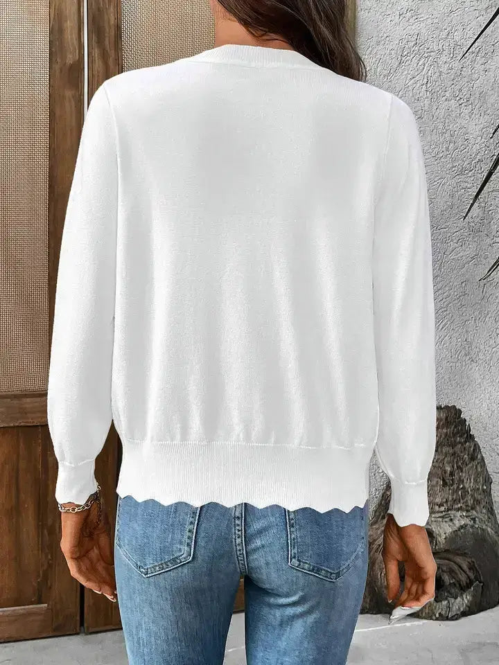 SCALLOP EDGE CARDIGAN