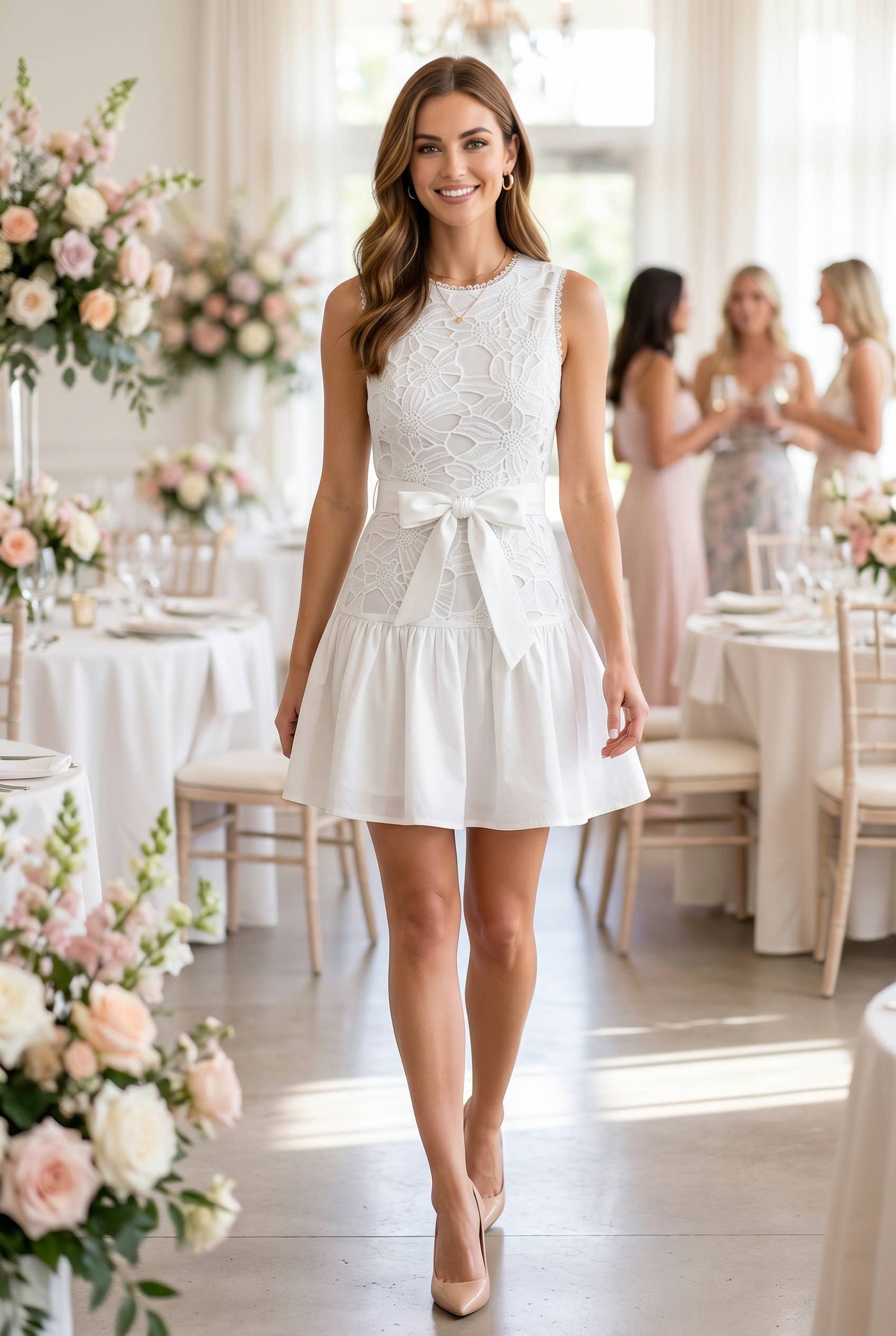 SAFFRON APPLIQUE DRESS