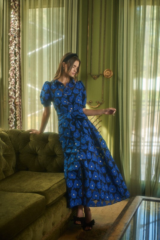 AVELINE MIDNIGHT ROSE DRESS