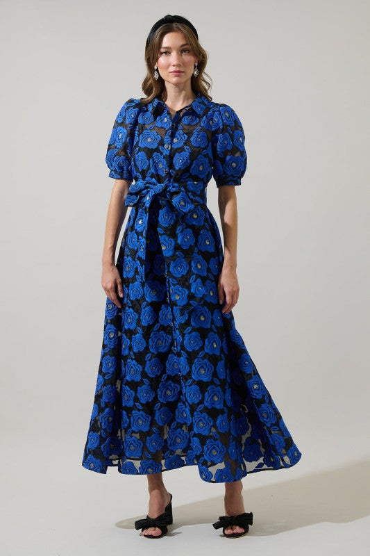 AVELINE MIDNIGHT ROSE DRESS