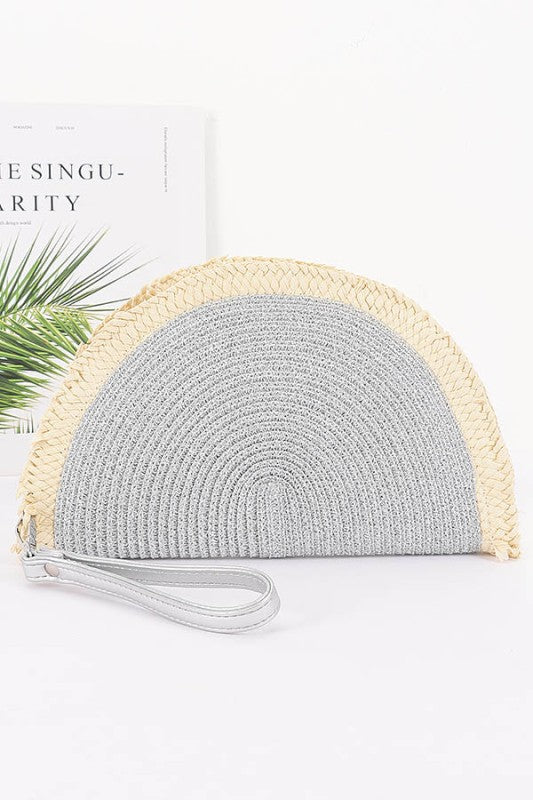 HEMISPHERE METALLIC STRAW CLUTCH