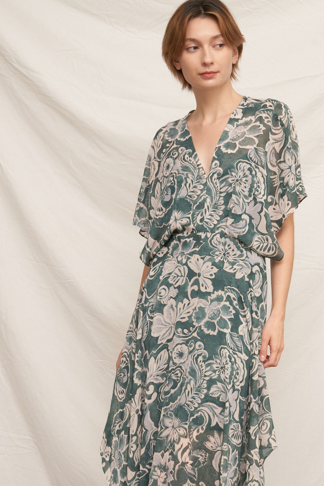 ISLA KIMONO SLEEVE MAXI DRESS