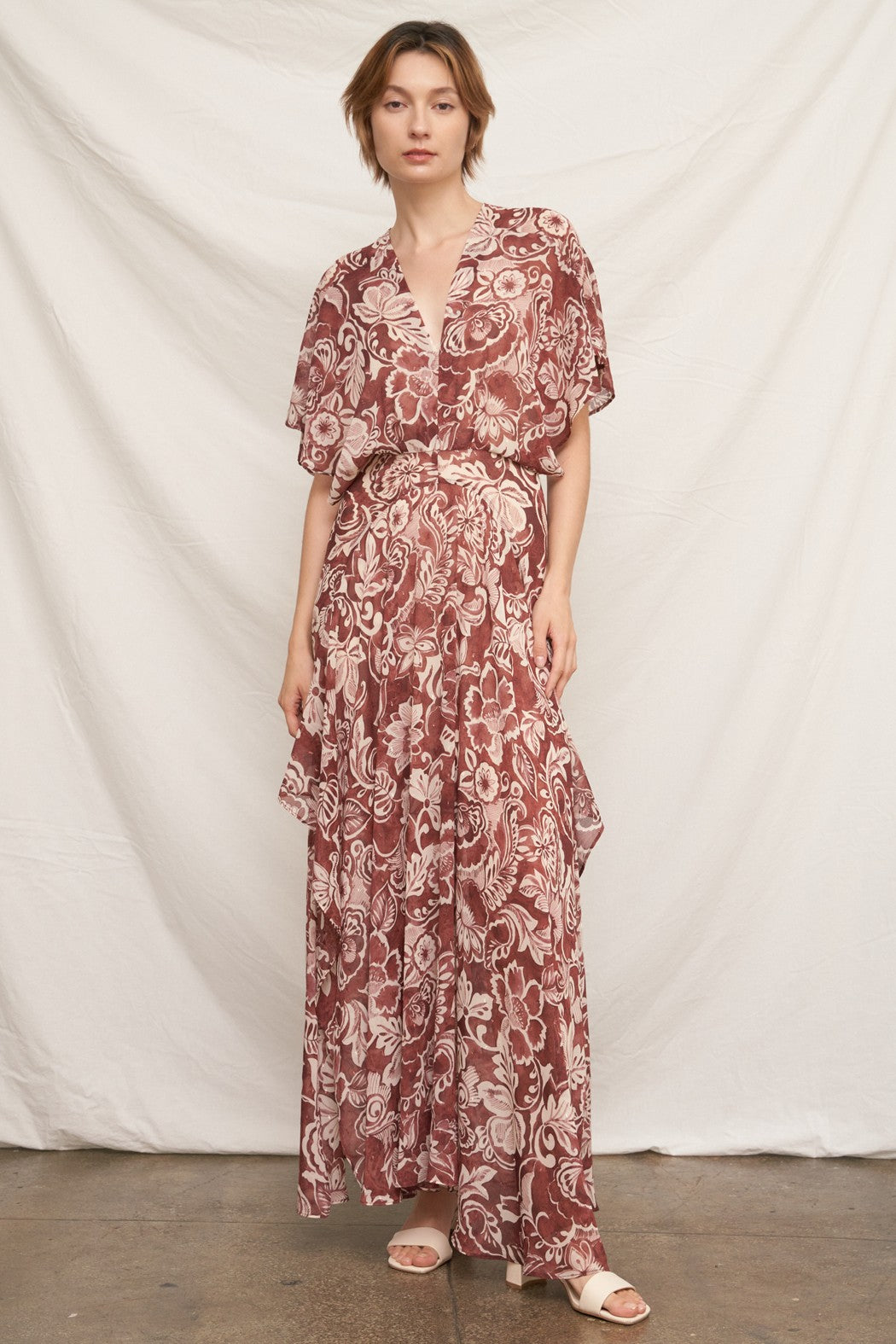 ISLA KIMONO SLEEVE MAXI DRESS